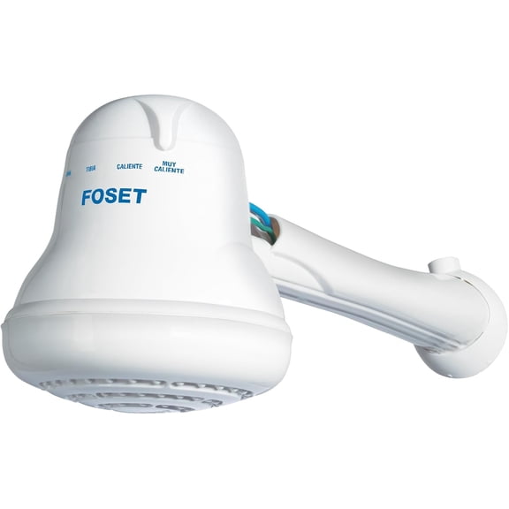 Electric Shower Head - Instant Hot Water, 4 Temperature Settings, Hand Shower Head with 5 ft Hose Included (Model 49491)
