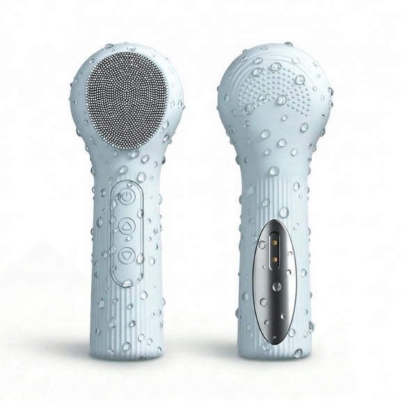 Electric Silicone Facial Cleansing Brush, 3 Modes with 45C Thermal Heating, IPX7 Waterproof Rechargeable Face Scrubber for Deep Cleaning, Exfoliating, and Massaging for Women and Men