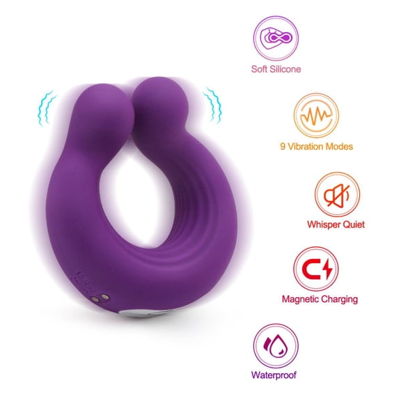 Electric Silicone Vibration Ring  Rechargeable, Multi-Speed, Targeted Relaxation for Stress Relief
