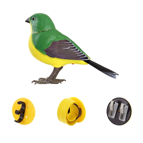 Electric Singing and Chirping Bird Toy, Cute Interactive Bird Toy and Decoration, Motion and Sound Activated, Battery Operated Simulation Bird Toys for Kids, Electric Desk Pets