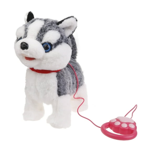 Electric Singing Dog Toy Walking with Leash Rope Talking Plush Puppy Toy