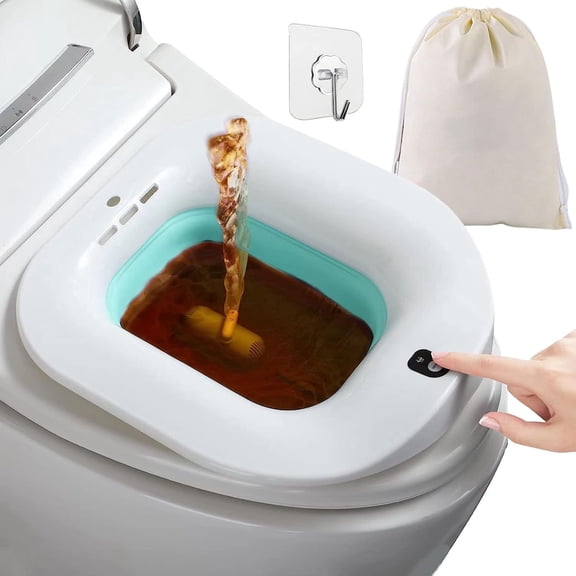Electric Sitz Bath,  Foldable Postpartum Care Basin for Toilet Seat Sits Bath Soak Pan for Women Men