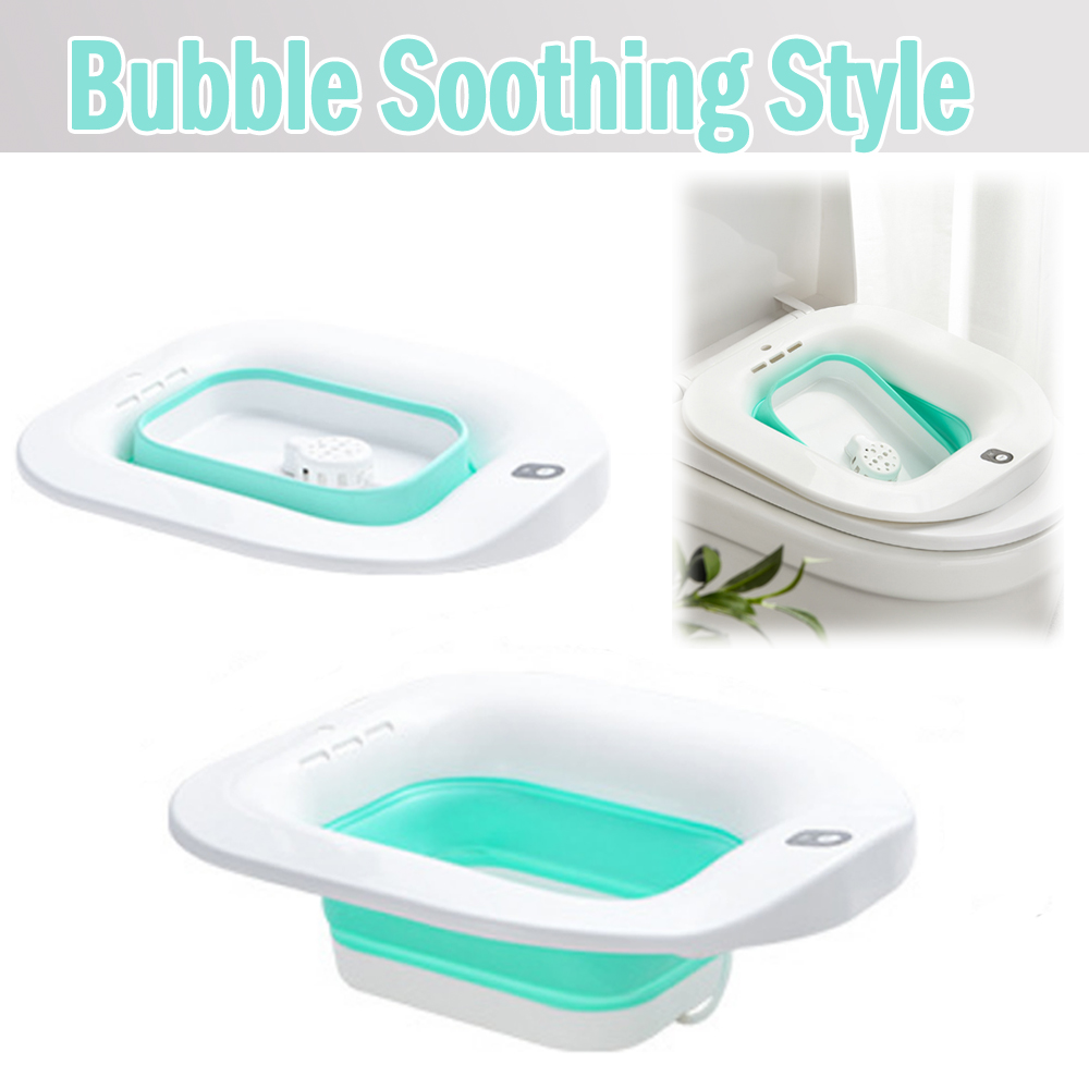 Electric Sitz Bath Tub for Soak Over the Toilet Seat(Bubble Soothing
