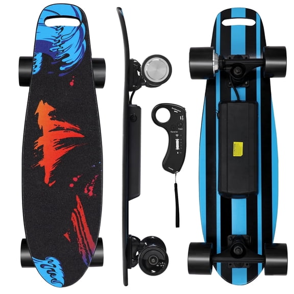 Electric Skateboard with 350W Motor, 27" Eboard with Remote Control, 4 Modes Max 10Mph, 8 Layers Deck, Electric Skateboards for Beginners and Teens, ES6 SE