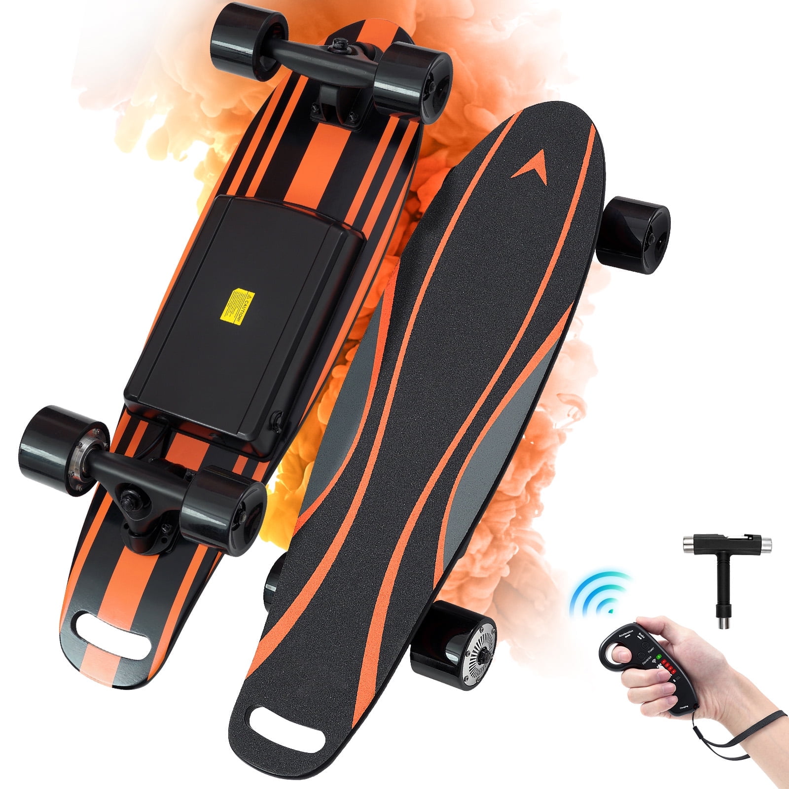 ZPL 300W Electric Skateboard with Remote, 10MPH 4000mAh 4-Speed