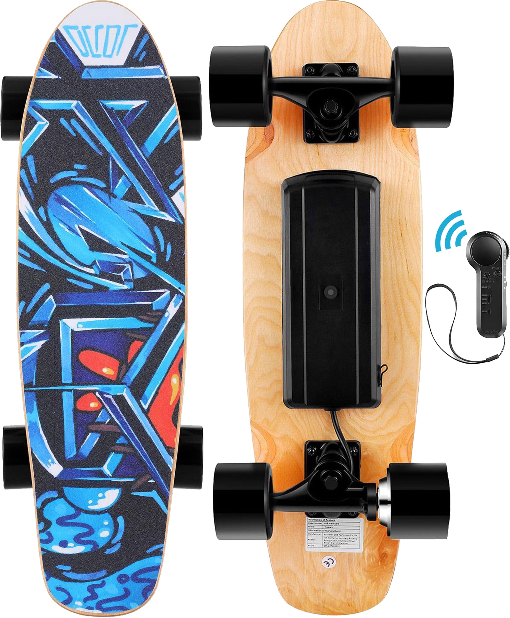 Skateboard électrique avec télécommande sans Fil, Skate Electrique
