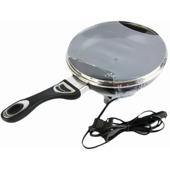 Electric Skillet Car Frying Pan,Lightweight,Sturdy,Multipurpose,Cookaware,Portable with Lid for Car Camping Picnic Travel, 24V 250W