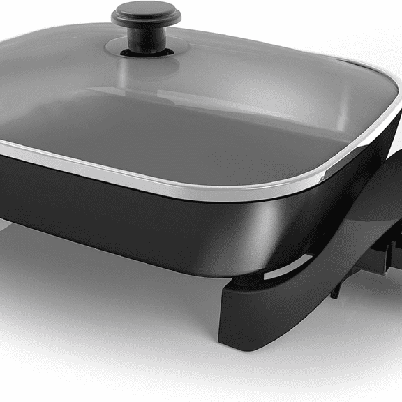 Electric Skillet, Variable Temperature Control, Nonstick Cooking Surface, Dishwasher , Tempered Glass Lid