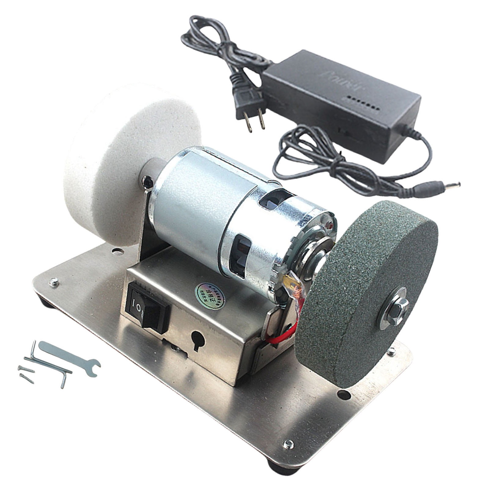 Electric Small Sander 100W Table Grinder 6000rpm Variable Speed Control For Cutter Sharpening Metal Polishing Projects