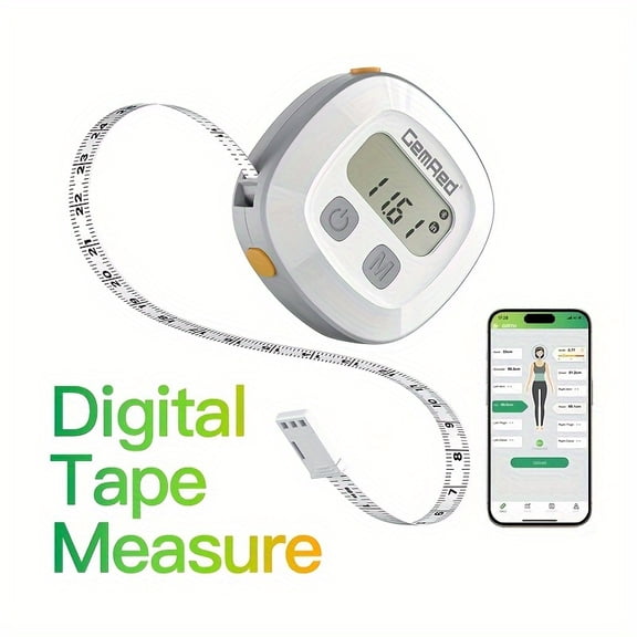 Electric Smart Tape, Body Measuring Tape With App, Smart Electric Retractable Tape For Measuring Waist, Hip, Bust, Arms, Muscle Gain, , Office Measuring