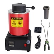 Electric Smelting Furnace | Small High-Temperature Casting Furnaces With Fluted Graphite Crucible | Accurate Smelting Equipment For Gold Metal Scrap Aluminum Copper Silver