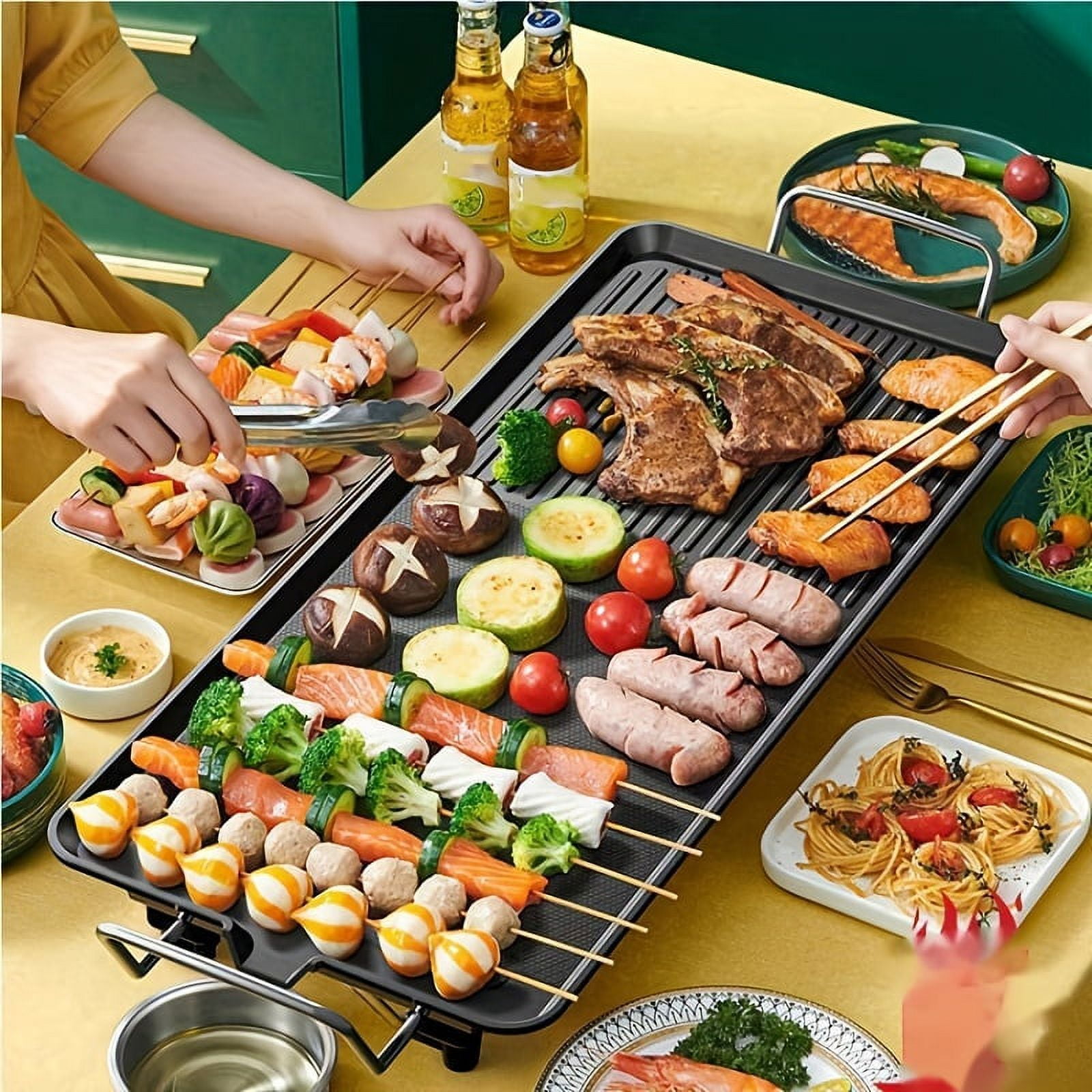  3-in-1 Nonstick Electric Grill+Griddle Indoor: Home & Kitchen