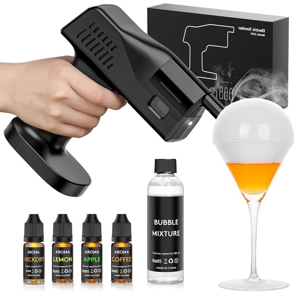 Electric Smoker Gun for Cooking, 5000mAh Rechargeable Battery, One Button Operation, Suitable for Indoor and Outdoor Barbecue and Bar Cocktails, Whiskey