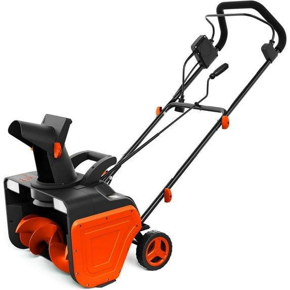 Electric Snow Blower, 20-Inch Clearing Width, 12-Inch Depth, Throws Snow Up to 25 ft, with Dual LED Lights, 180° Adjustable Snow Chute, for Driveway, Sidewalk, Patio
