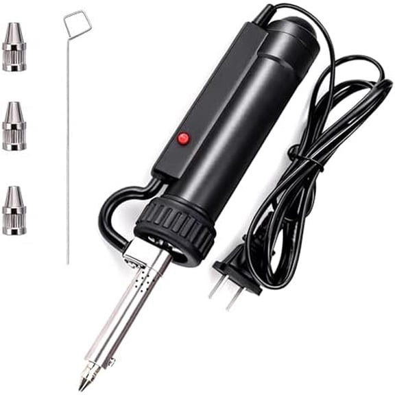 Electric Solder Sucker Vacuum,Automatic Desoldering Gun,Portable Desoldering Iron Tool AC 110V 30W with 3 Soldering Suction Tips,Electric Desoldering Pump Repair Solder Removal Tool (Size:US Plug)
