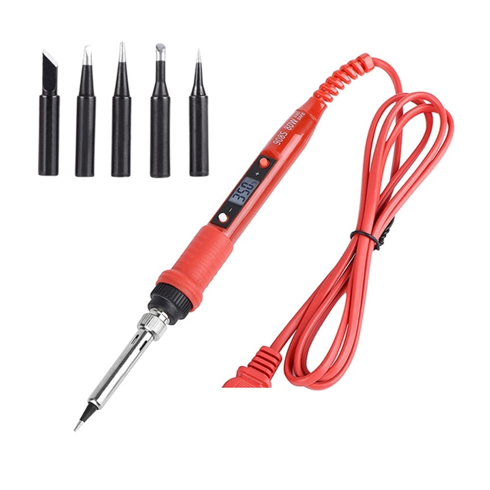 Electric Soldering Iron, Adjustable Temperature LCD Welding Tool, Ceramic Heater Soldering Iron Head Welding Repair Tools ,Accurate Temperature Control