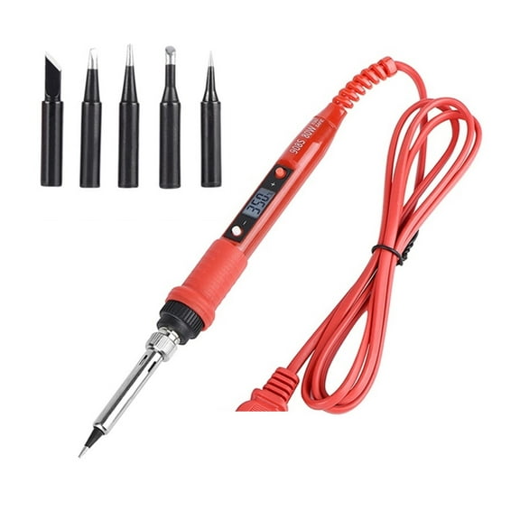 Electric Soldering Iron, Adjustable Temperature LCD Welding Tool, Ceramic Heater Soldering Iron Head Welding Repair Tools ,Accurate Temperature Control