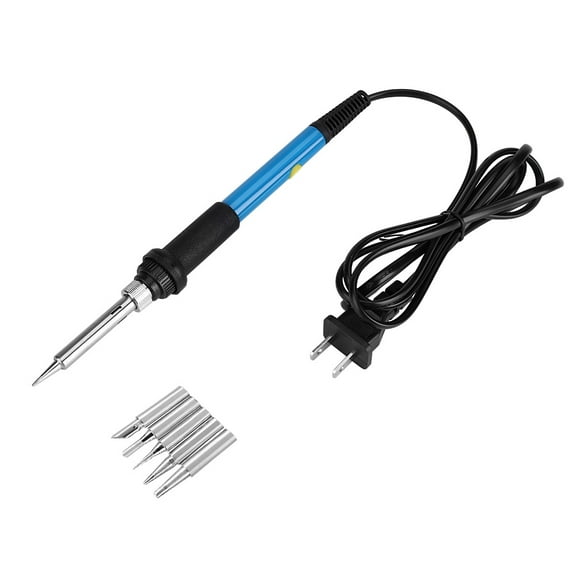 Electric Soldering Iron Adjustable Temperature Welding Hand Tool Insulated Handle 60W 110V US Plug