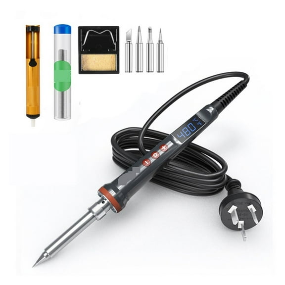 Electric Soldering Iron,Digital Temp Adjustment Automatic Sleep Internal Thermal Ceramic Heating,Electronic Welding Tools