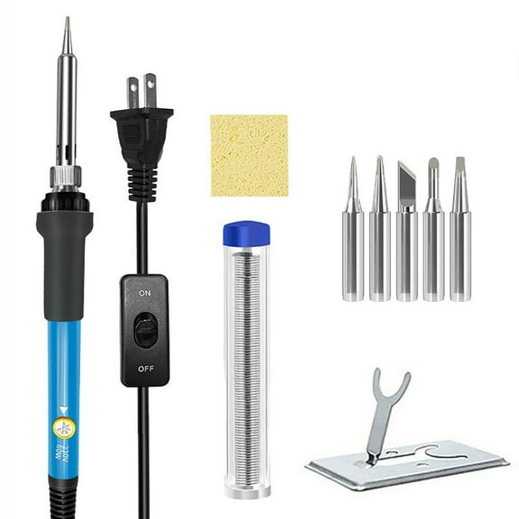 Electric Soldering Iron Kit, 60W Adjustable Temperature Digital Display Repair Soldering Tool Electronic Welding Small Tool Kit