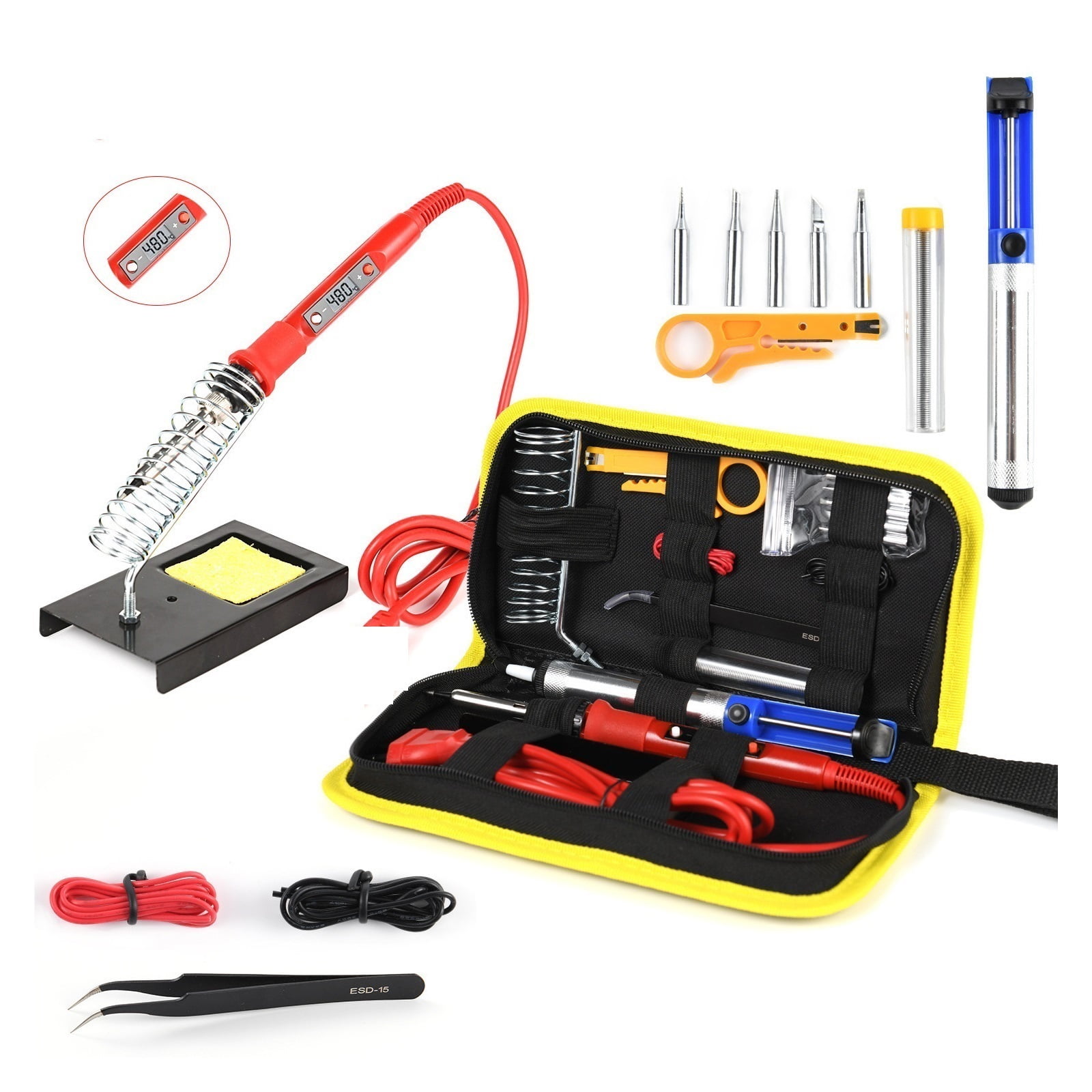 Electric Soldering Iron Kit Digital Temperature ,Adjustable Welding Tool ,Solder Tin Iron Tips Tools ,Portable