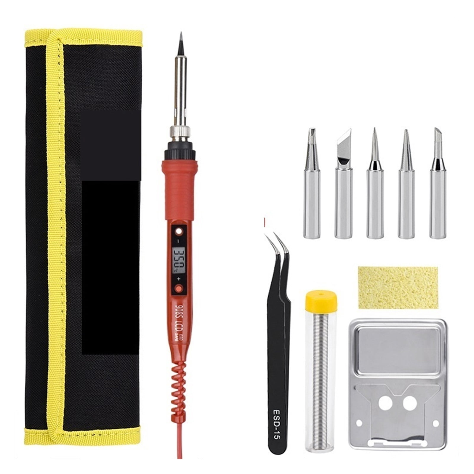 Electric Soldering Iron Kit,LCD Digital Welding Pen BGA Soldering Iron,Solder Welder Tip Tin Pencil For Home DIY 80W ,Accurate Temperature Control