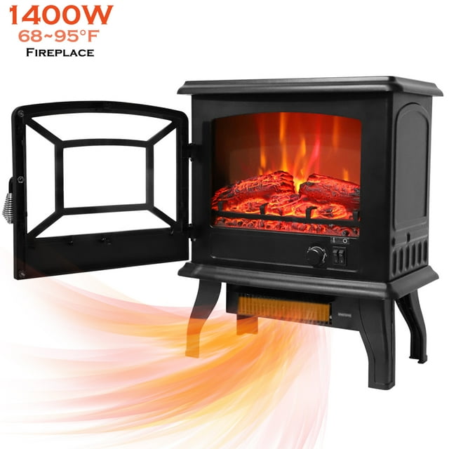 Electric Space Fireplace Heaters for Inside, 1400W Portable Fireplace