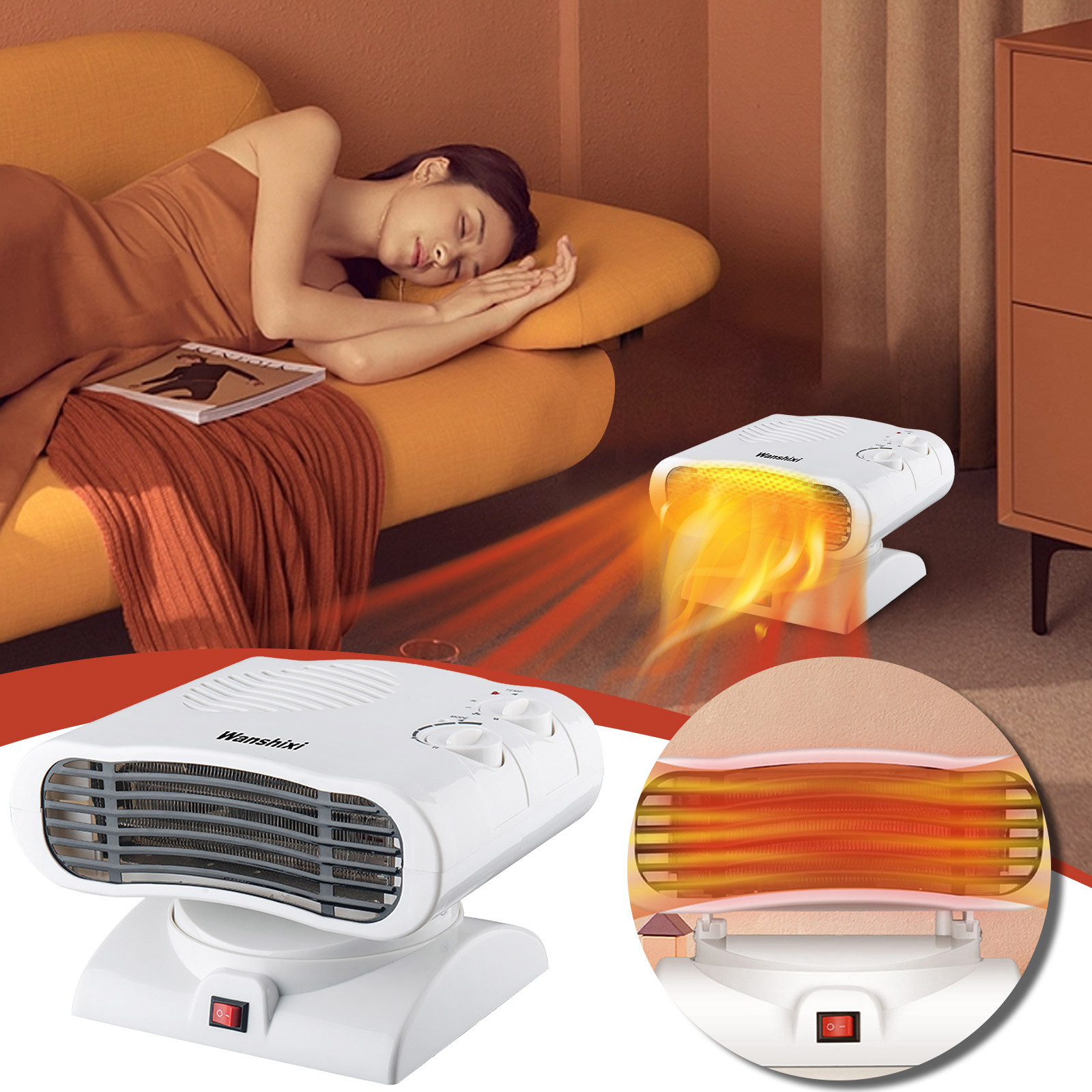 Electric Space Heater,1000W Energy Efficient Space Heaters For Indoor