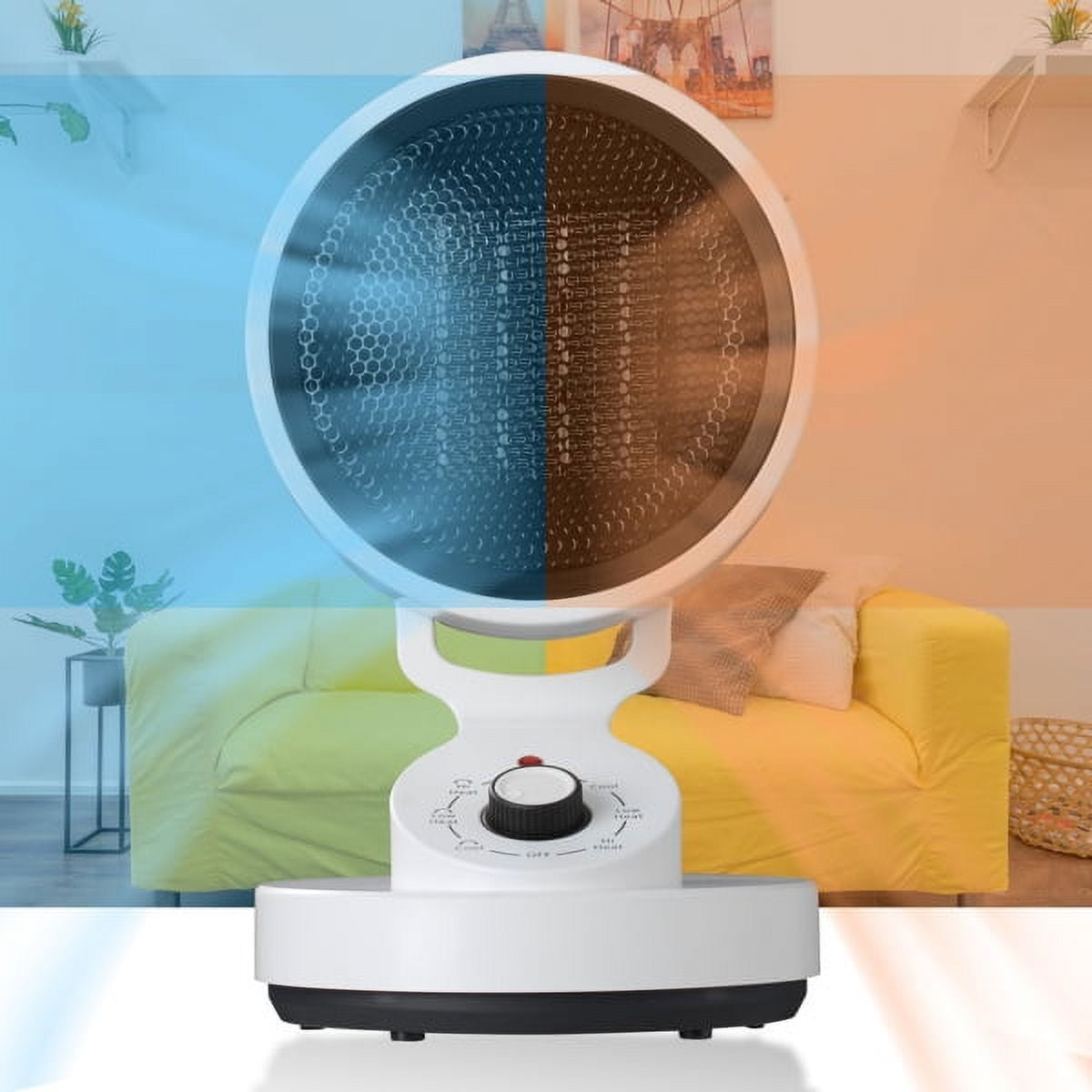 Space Heater And Cooling Fan Combo Electric Space Heater, 2 in 1 Heater Fan Combo, ZPL Electric Space