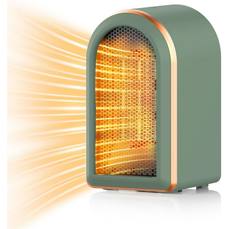 Electric Space Heater Fan Heaters for Home Low Energy Silent Mini Ceramic Heater with 2 Heat Settings Overheating Tip Over Protection Portable