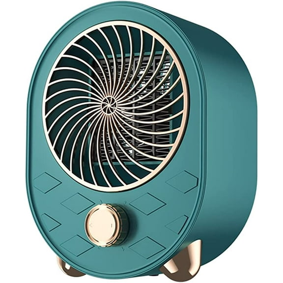 Electric Space Heater Mini Electric Heater Portable Desktop PTC Ceramic Heating Warm Air Blower Fan for Winter Home Office Warmer Machine 1000W Convection Heater (Color : green）