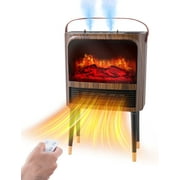 Electric Space Heater,Space Heaters for Indoor Use with Three-Speed,Humidifier,Lighting,Timer,Remote Control,Overheating Protection,Dumping Shutdown