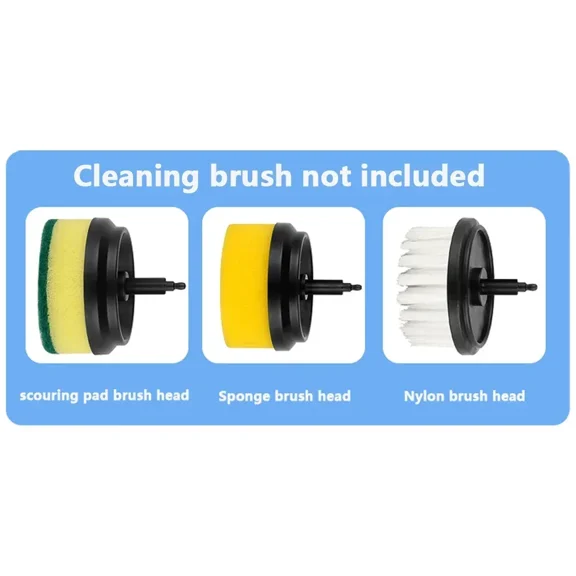 Electric Spin Cleaning Brush with 3 PCS Heads Cordless Portable Scrub Brush Handheld Scrubber Suitable for Bathroom Kitchen Tool