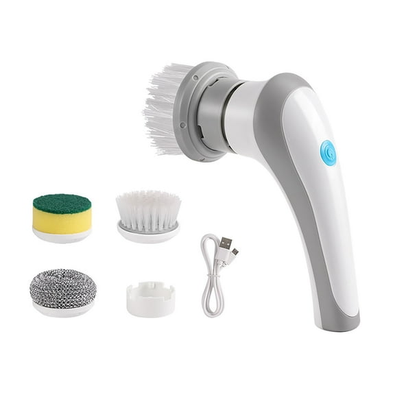 Electric Spin Cleaning Tool 3 Brush Head Rechargeable Electric Cleaning Brush Multifunctional Electric Cleaning Brush Household Kitchen Bathroom Cleaning Tool