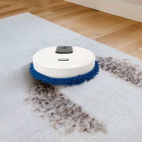 Electric Spin Mop Cordless, 10000RPM High-Speed Floor Cleaner with Spray Function & Purple LED Light, 60-Minute Battery Rechargeable Wet Dry Mop for Hardwood Tile Marble Floors