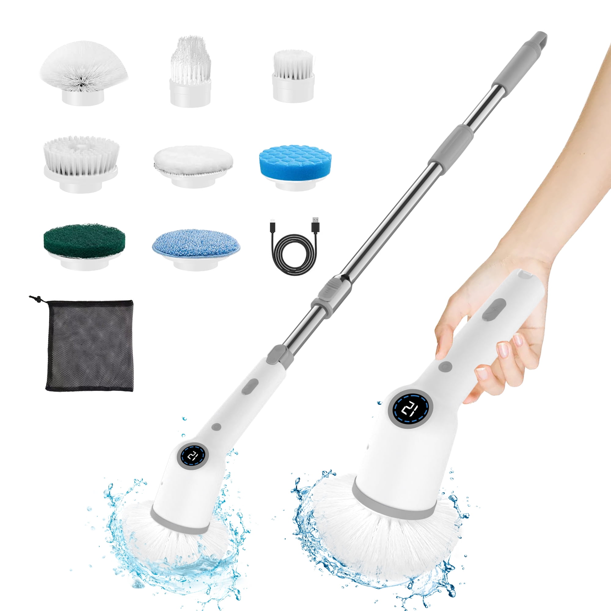 Electric Spin Scrubber, 2024 New Cordless SXT-168 Shower Cleaning Brush ...