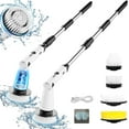 thumbnail image 1 of Kibhous Electric Spin Scrubber with 3 Replaceable Brush Heads Adjustable Extension Arm, 1 of 8