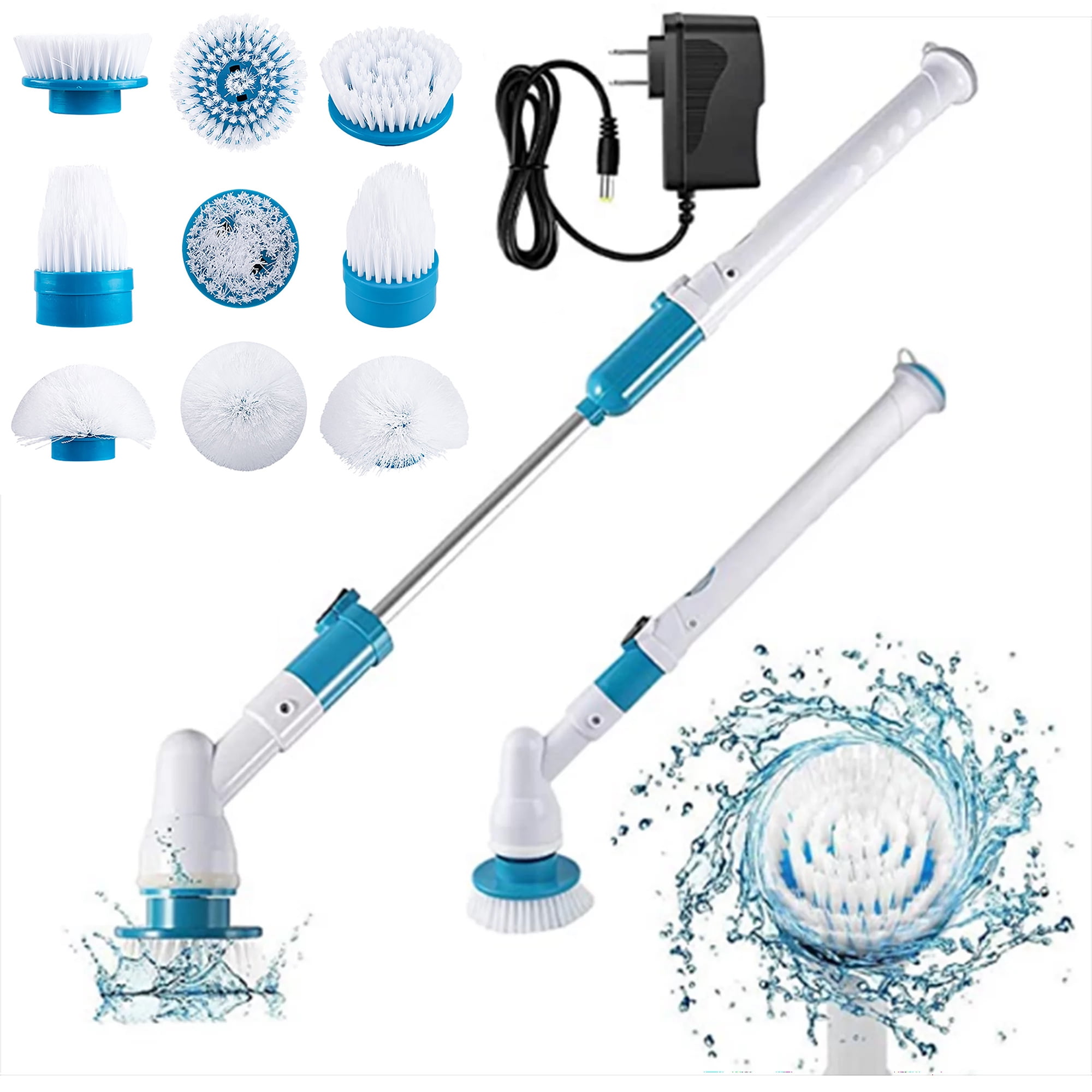 Boutique Portable Electric Spin Scrubber for Household Cleaning , Baseboard  Cleaner Tool with Long Handle, Cordless tub and Tile Scrubber, Shower Grout  Brush., Blue, Medium, ES-161996 - All the people Online Sale