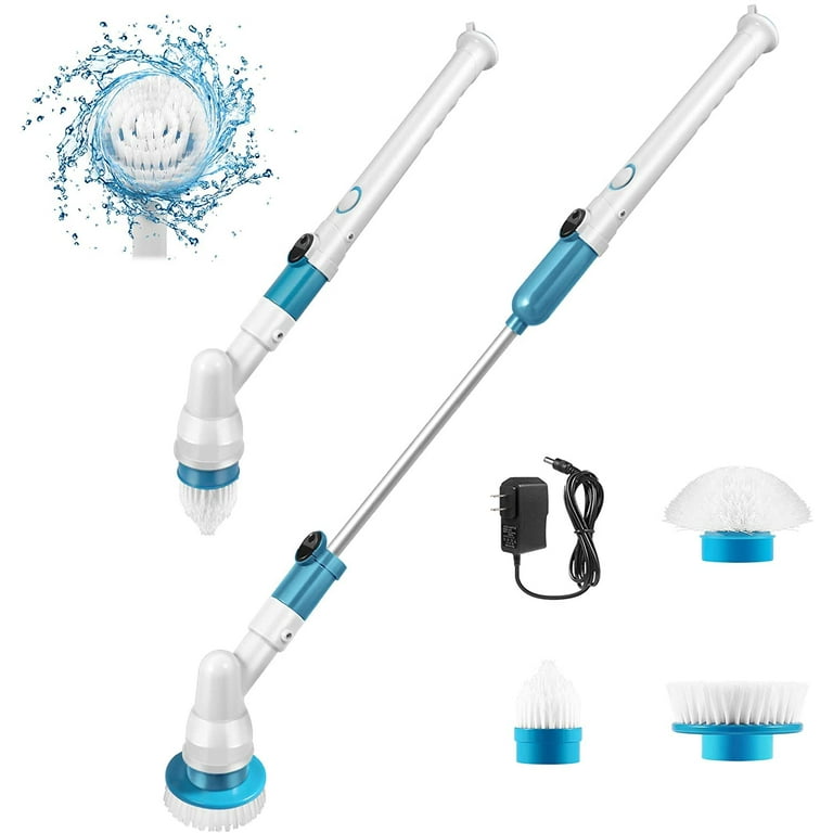 Electric Spin Scrubber, 360 Cordless Tub and Tile Scrubber, Multi-Purpose  Power Surface Cleaner with 3 Replaceable Cleaning Scrubber Brush Heads, 1  Extension Arm and Adapter 