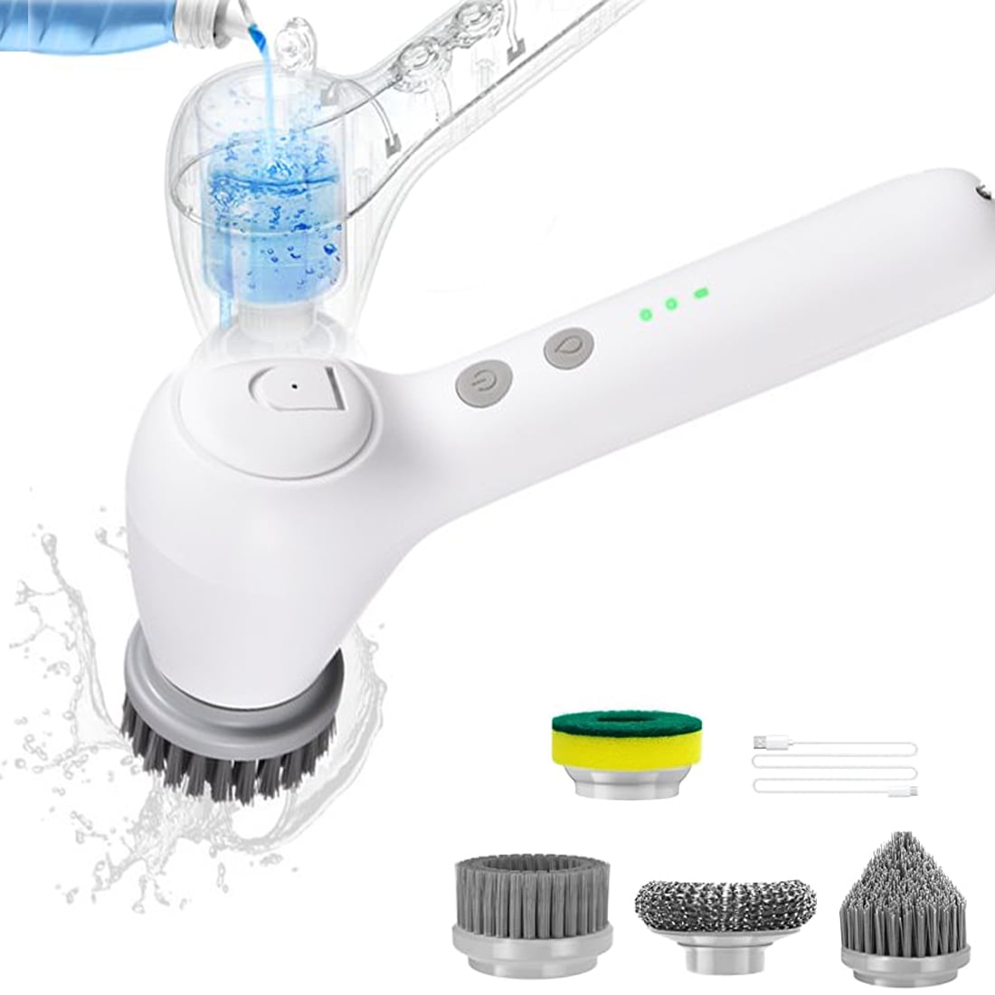 Electric Spin Cleaning Brushes with 5 PCS Heads Cordless Portable