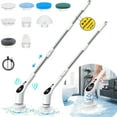thumbnail image 1 of Electric Spin Scrubber, 9 in 1 Cordless Cleaning Brush IPX6 with 9 Replaceable Brush Heads, 3 Adjustable Speeds, Spin Brush for Bathroom, Tub, Tile, Floor, Kitchen, Window, 1 of 8