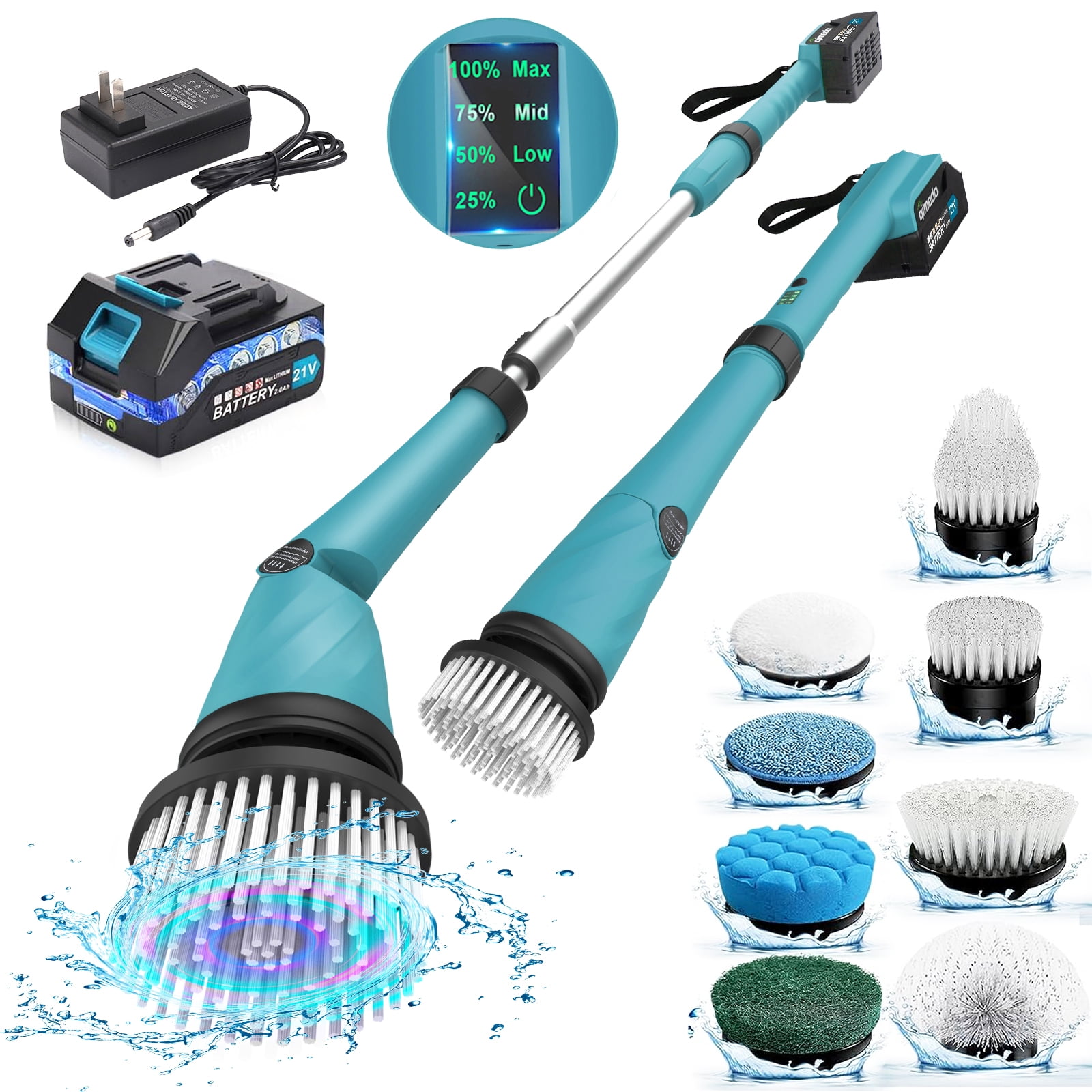 VEWIOR Electric Spin Scrubber, Cordless Cleaning Brush with Display an –  Vewior