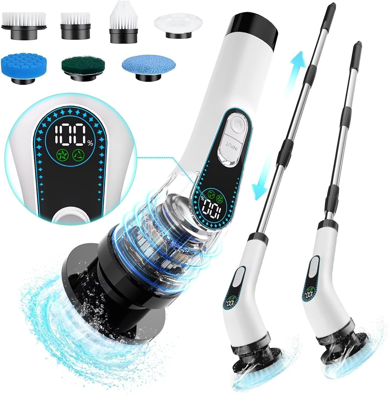 Electric Spin Scrubber Cleaning Bathroom: Shower Cleaner Brush ...