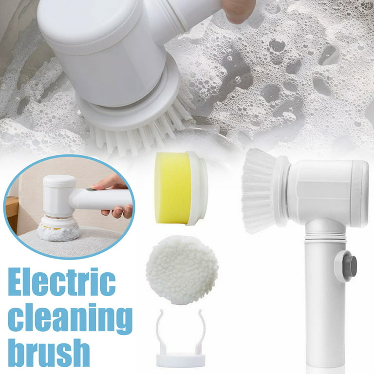 Electric Cleaning Brush 4-in-1 Cordless Handheld Kitchen Cleaner With Spin  Scrubber, Rechargeable Bathroom Scrub Brush, And Shower Scrubber For