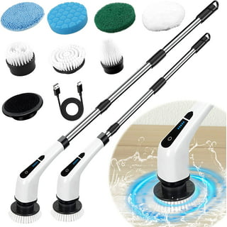 Klever klever power scrubber brush - the expert kitchen & bathroom cleaner, includes 8 versatile scrub brushes