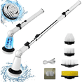 thumbnail image 1 of Electric Spin Scrubber, Cordless Bathroom Cleaning Brush with Extendable Handle, 4 Brush Heads, 2 Speeds, Up to 4 Hours for Bathtub, Toilet, Kitchen, Tile Floors, 1 of 7