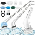 thumbnail image 1 of Electric Spin Scrubber, Cordless Cleaning Brush with 2 Adjustable Speeds, Power Scrubber Brush with 7 Replaceable Brush Heads and 51.2” Extension Handle for Bathroom Tub Tile Floor Kitchen Window Car, 1 of 7