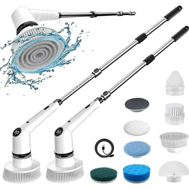 Electric Spin Scrubber,Cordless Shower Scrubber,Power Scrub Brush with 9  Replaceable Brush Head,Portable Cleaning Brush for Bathroom/Floor/Tile,3  Adjustable Extension Long Handle,3 Rotating Speeds, For USA 🇺🇸, Price  $58.69, Inbox me : r/ReviewRequests