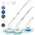 thumbnail image 1 of Electric Spin Scrubber,Cordless Cleaning Brush,Shower Cleaning Brush with 8 Replaceable Brush Heads, Power Scrubber Adjustable Speeds,Adjustable & Detachable Long Handle,Gray, 1 of 5