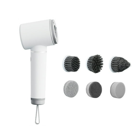 Electric Spin Scrubber, Cordless Shower Scrubber with 6 Scrub Brush, Shower Cleaner Brush, 2 Speed with Adjustable Extension Handle, Power Scrubber for Bathroom Bathtub Tile Floor